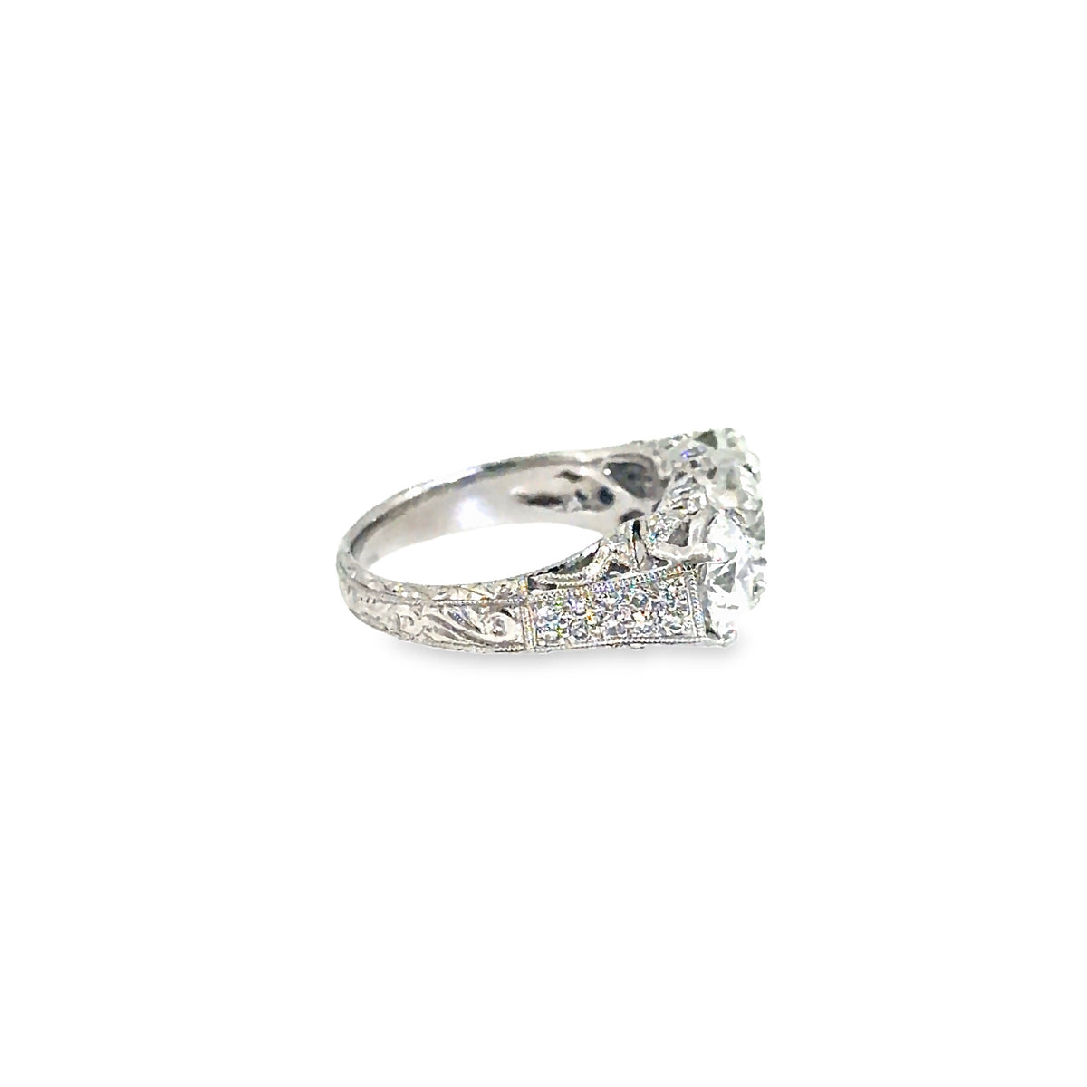 The Grand Trilogy Ring, 3.76ct Diamond, Platinum by Benji Designs, view 5