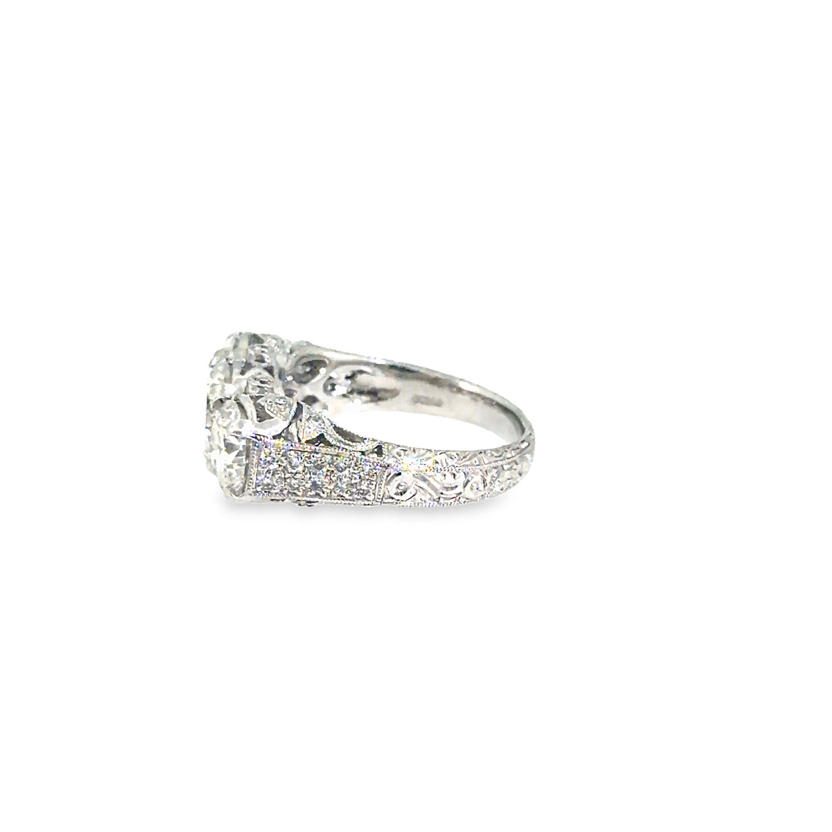 The Grand Trilogy Ring, 3.76ct Diamond, Platinum by Benji Designs, view 6