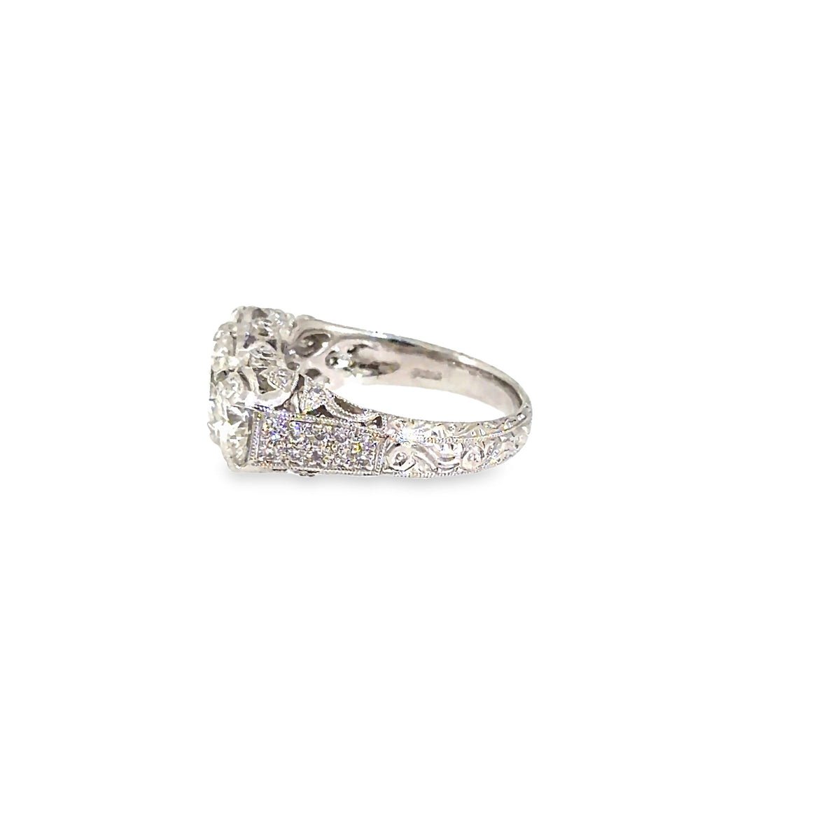 The Grand Trilogy Ring, 3.76ct Diamond, Platinum by Benji Designs, view 9