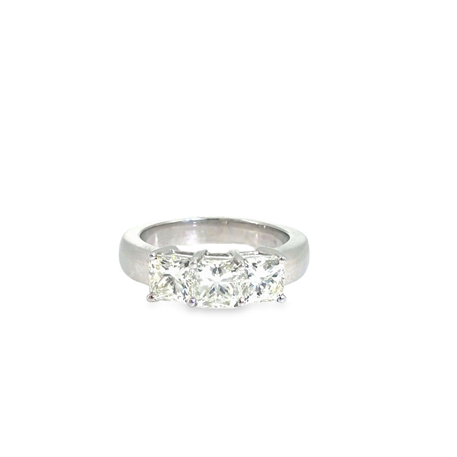 The Princess Trio Ring, 2.42ct Diamond, Platinum by Benji Designs, view 1