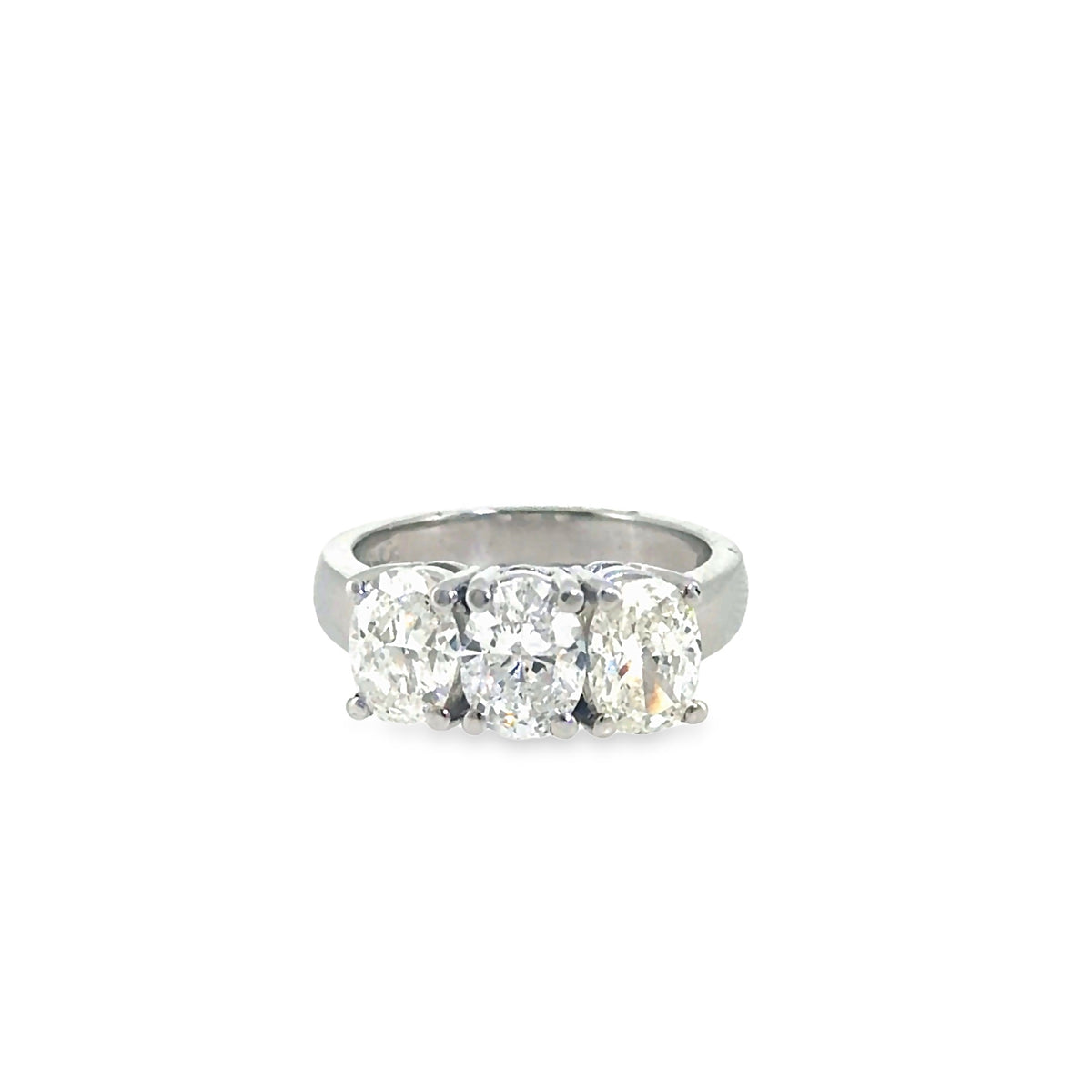 The Oval Trilogy Ring, 3.00ct Diamond, Platinum by Benji Designs, view 1
