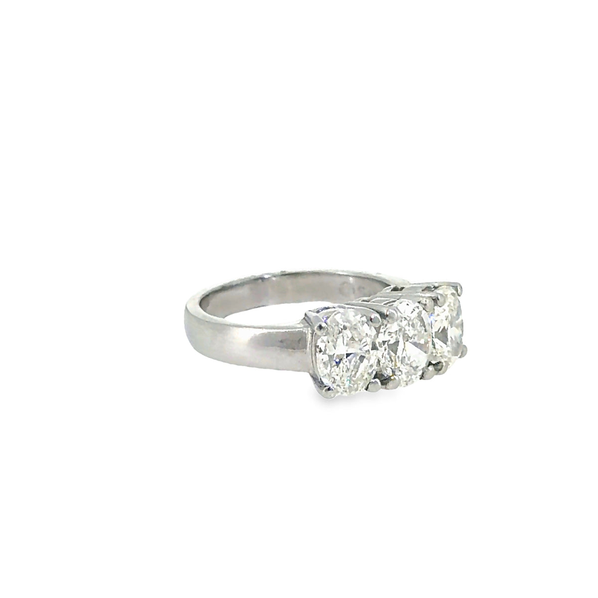 The Oval Trilogy Ring, 3.00ct Diamond, Platinum by Benji Designs, view 2