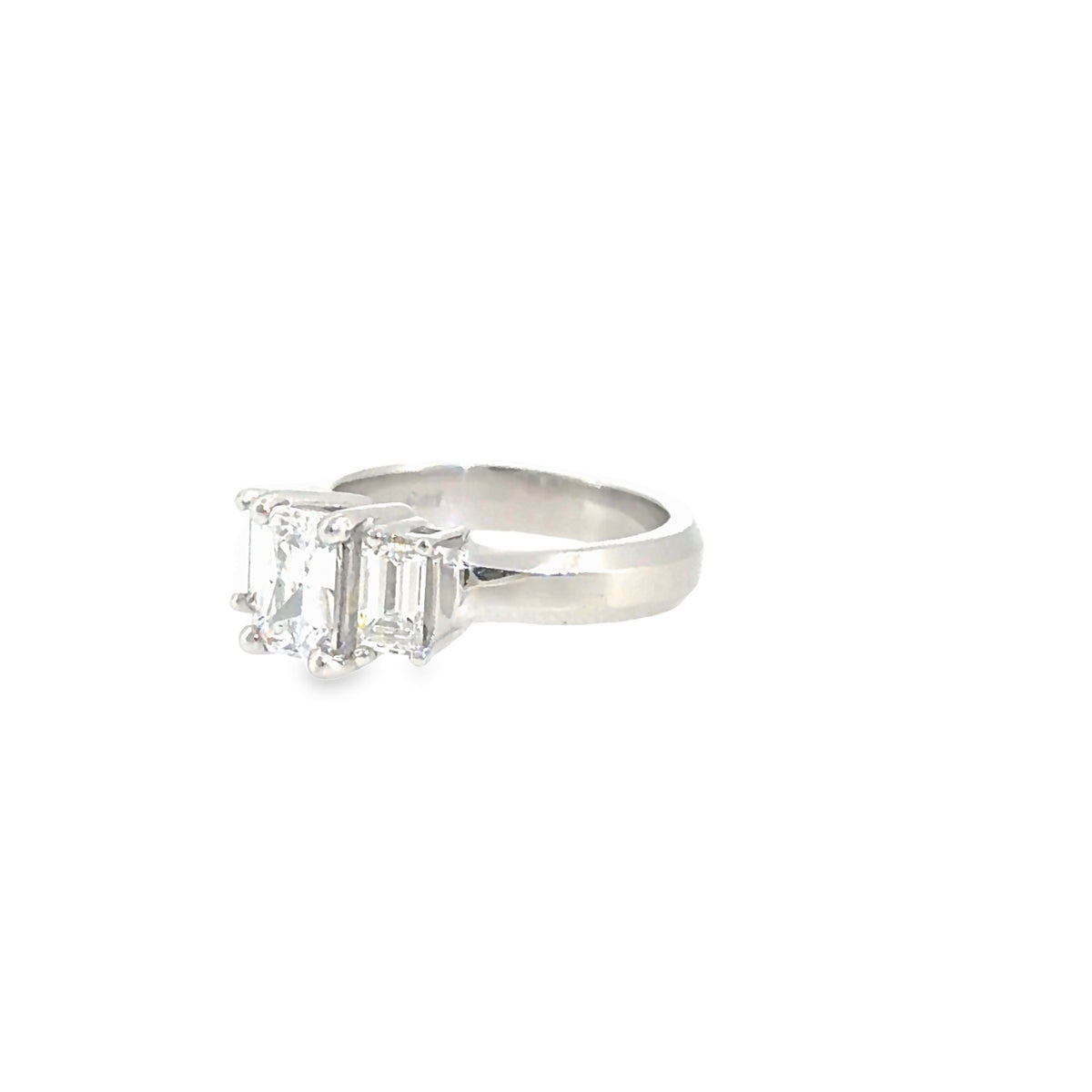 The Glass Steps Ring, 1.80ct Diamond, Platinum by Benji Designs, view 3