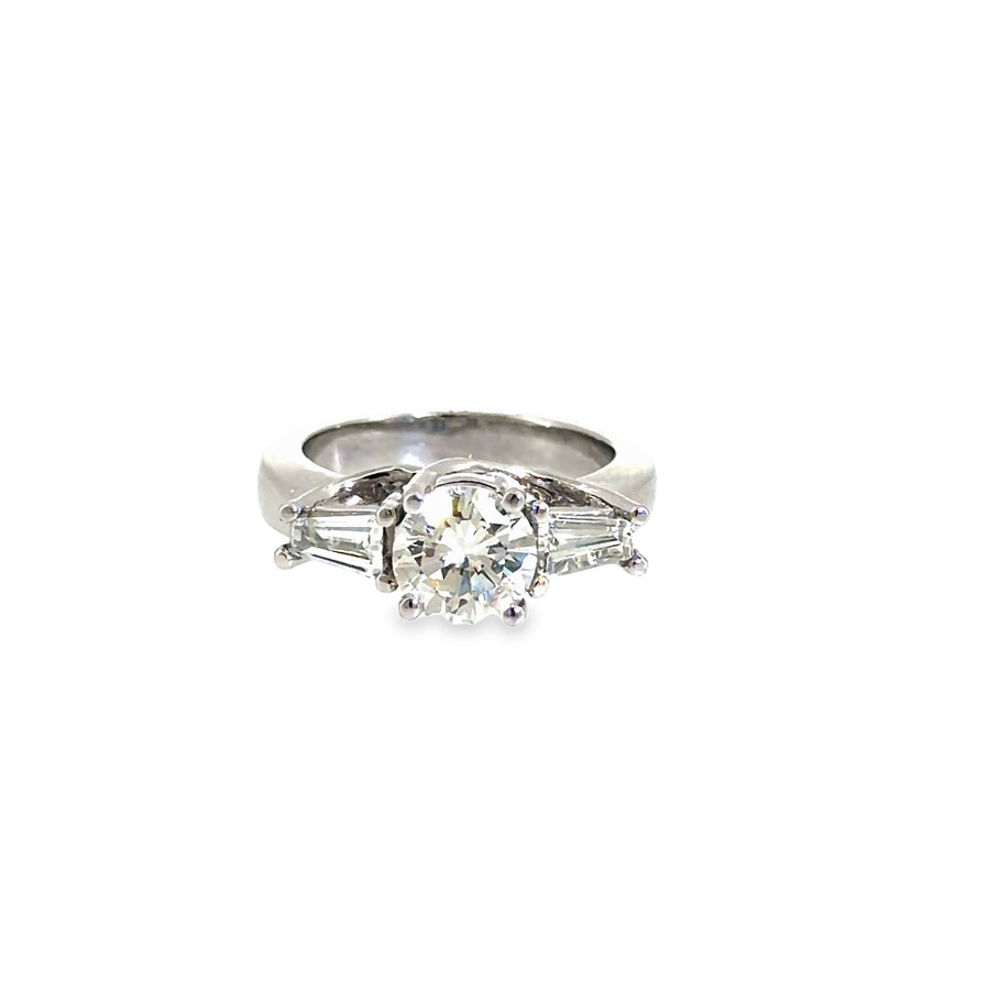 The Heirloom Baguette Ring, 2.07ct Diamond, Platinum by Benji Designs, view 1