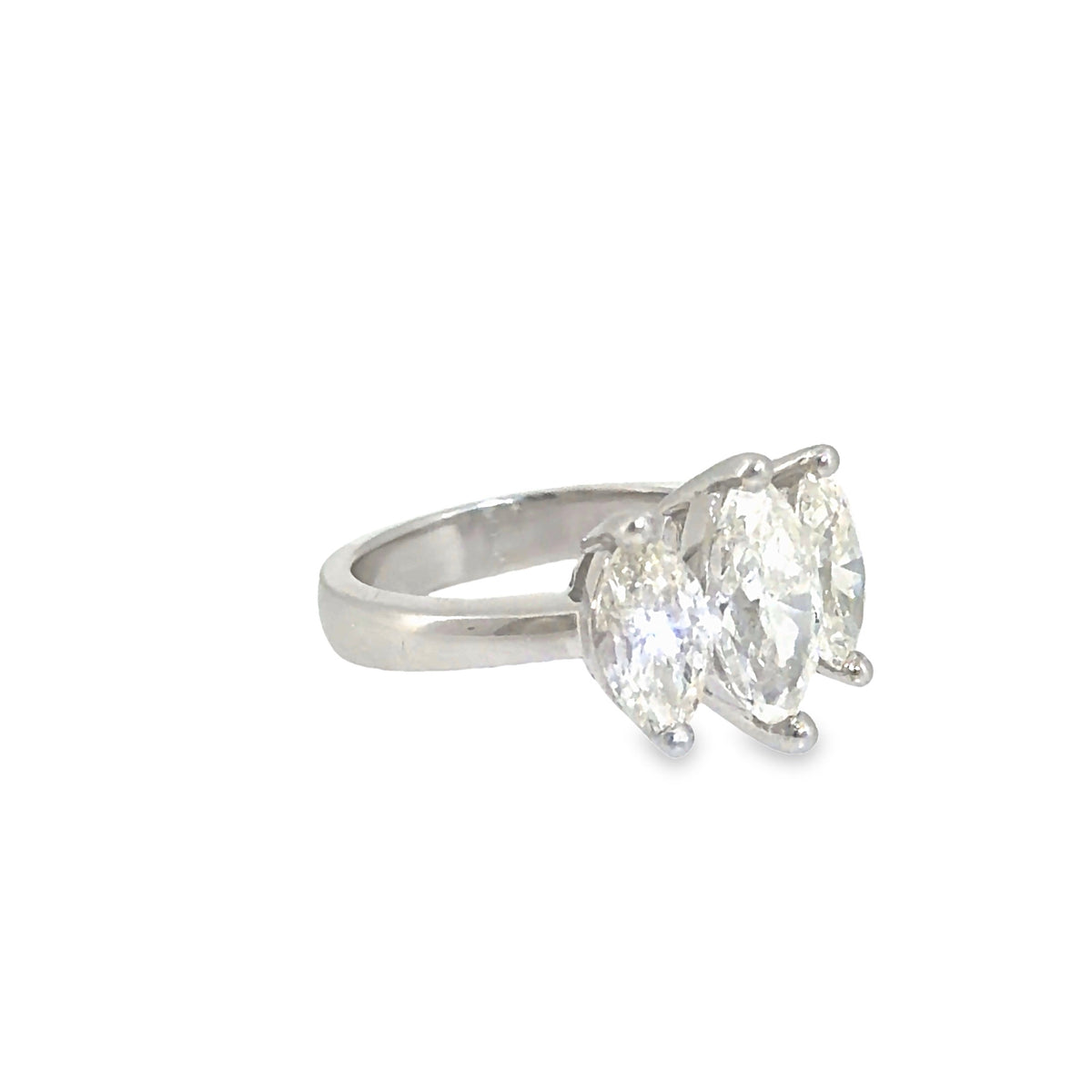 The Marquise Crown Ring, 3.10ct Diamond, Platinum by Benji Designs, view 2
