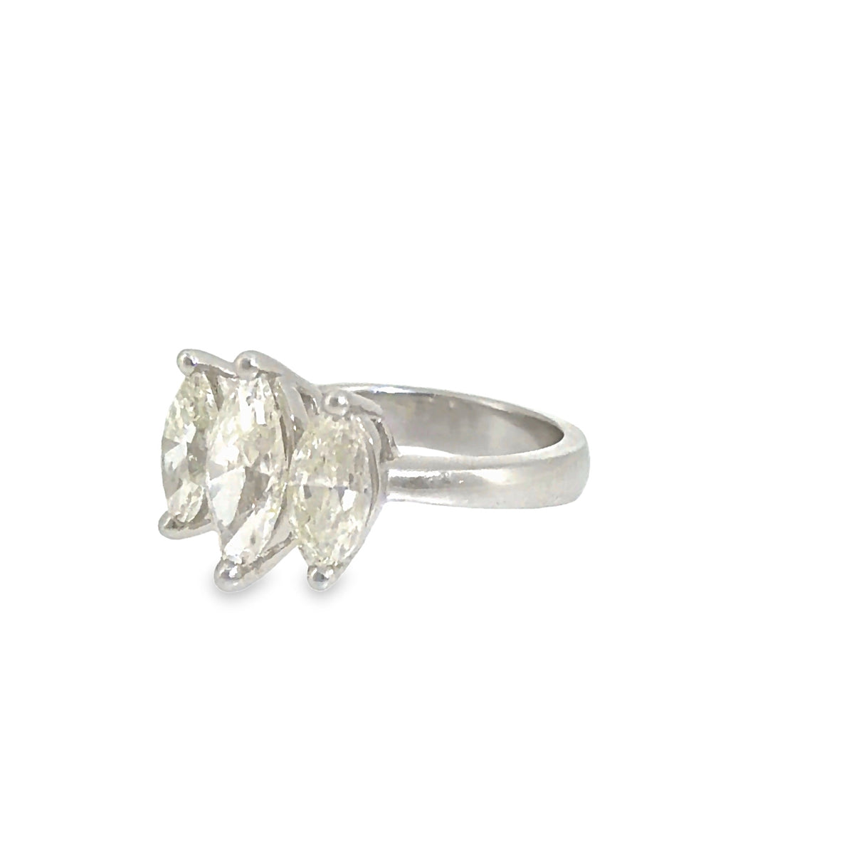 The Marquise Crown Ring, 3.10ct Diamond, Platinum by Benji Designs, view 3