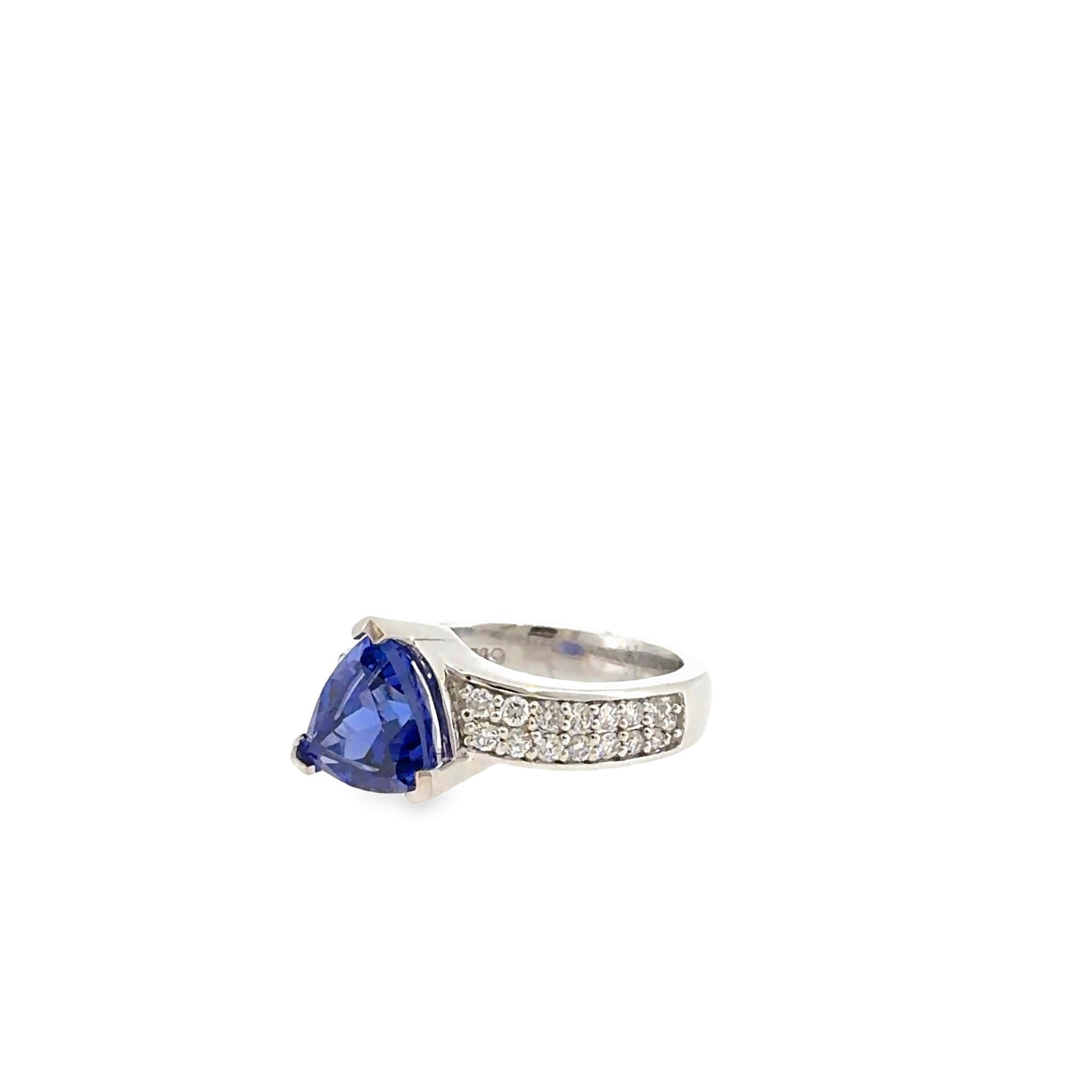 The Encore Ring, 3.80 ct Tanzanite & Diamond, 14K White Gold by Benji Designs, view 3