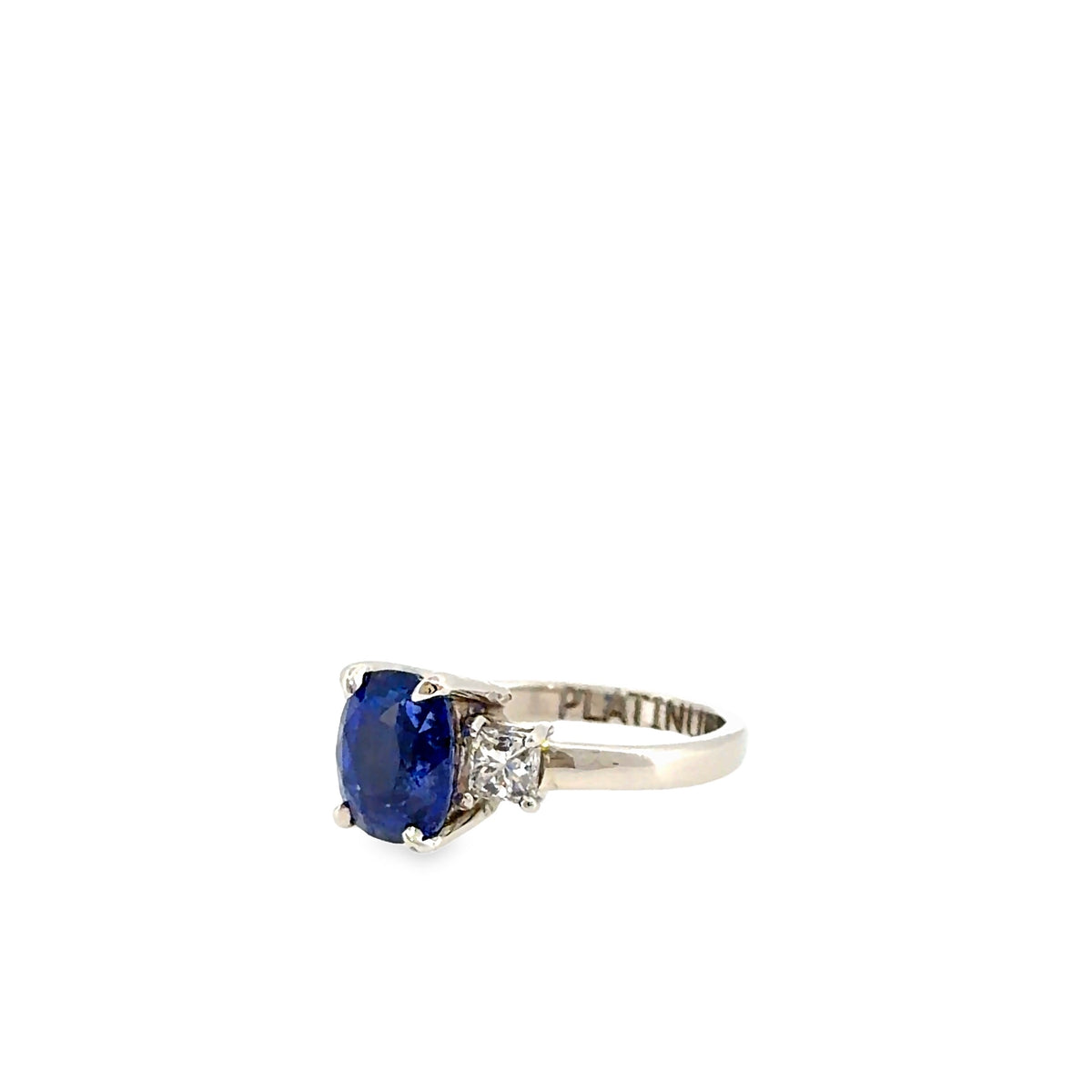 The St. Moritz Ring, 4.47 ct Sapphire & Diamond, Platinum & 18K White Gold by Benji Designs, view 3