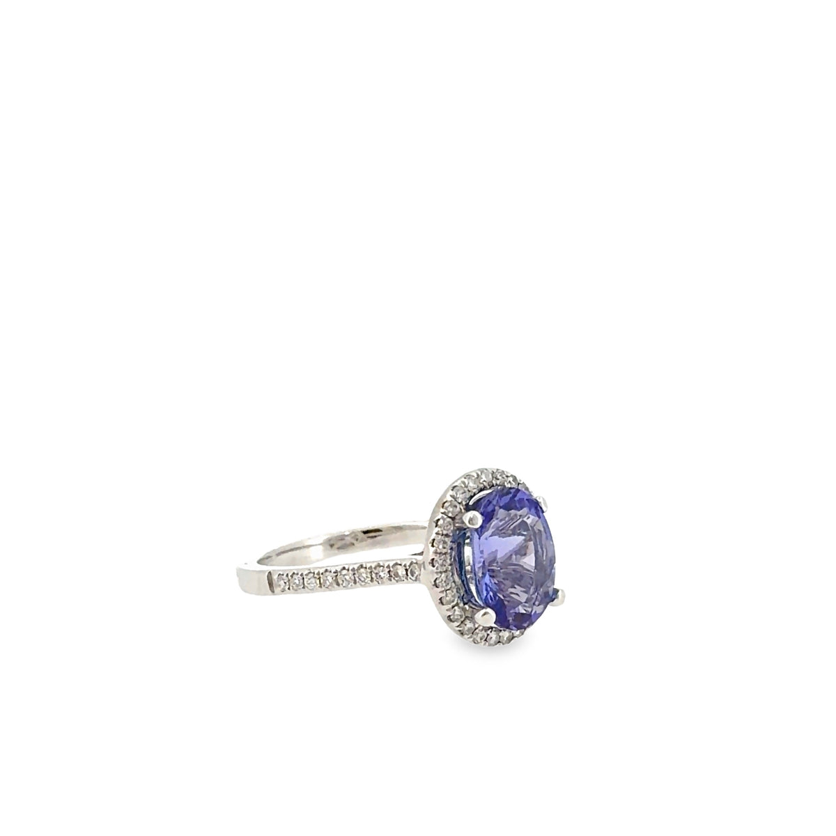 The Eloise Ring, 2.54 ct Tanzanite & Diamond, 18K White Gold by Benji Designs, view 2