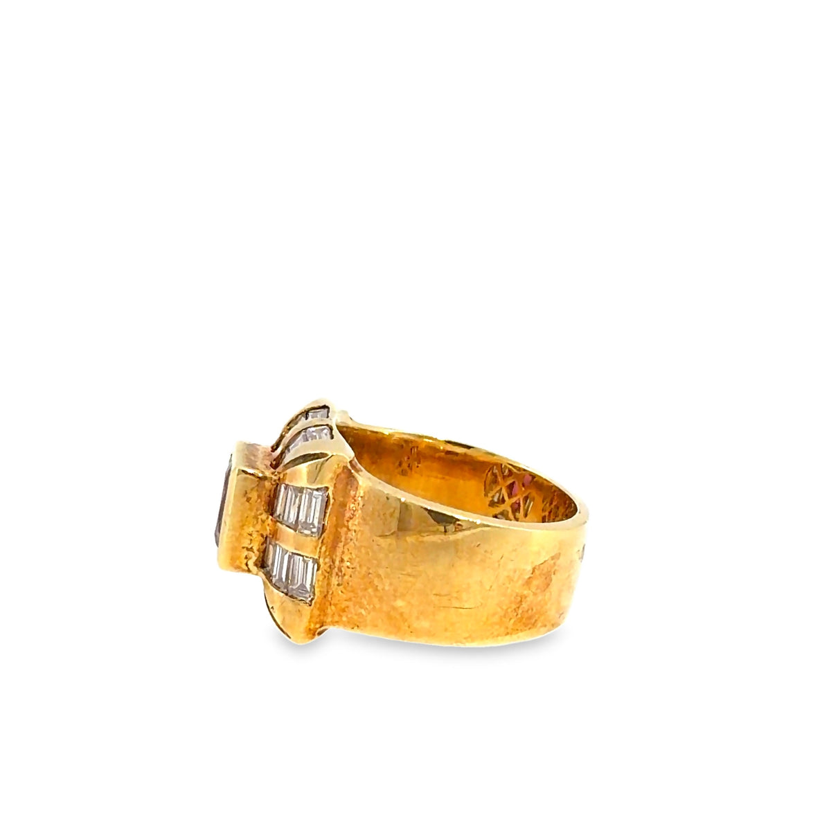The Sazerac Ring, 2.97 ct Ruby & Diamond, 18K Yellow Gold by Benji Designs, view 3