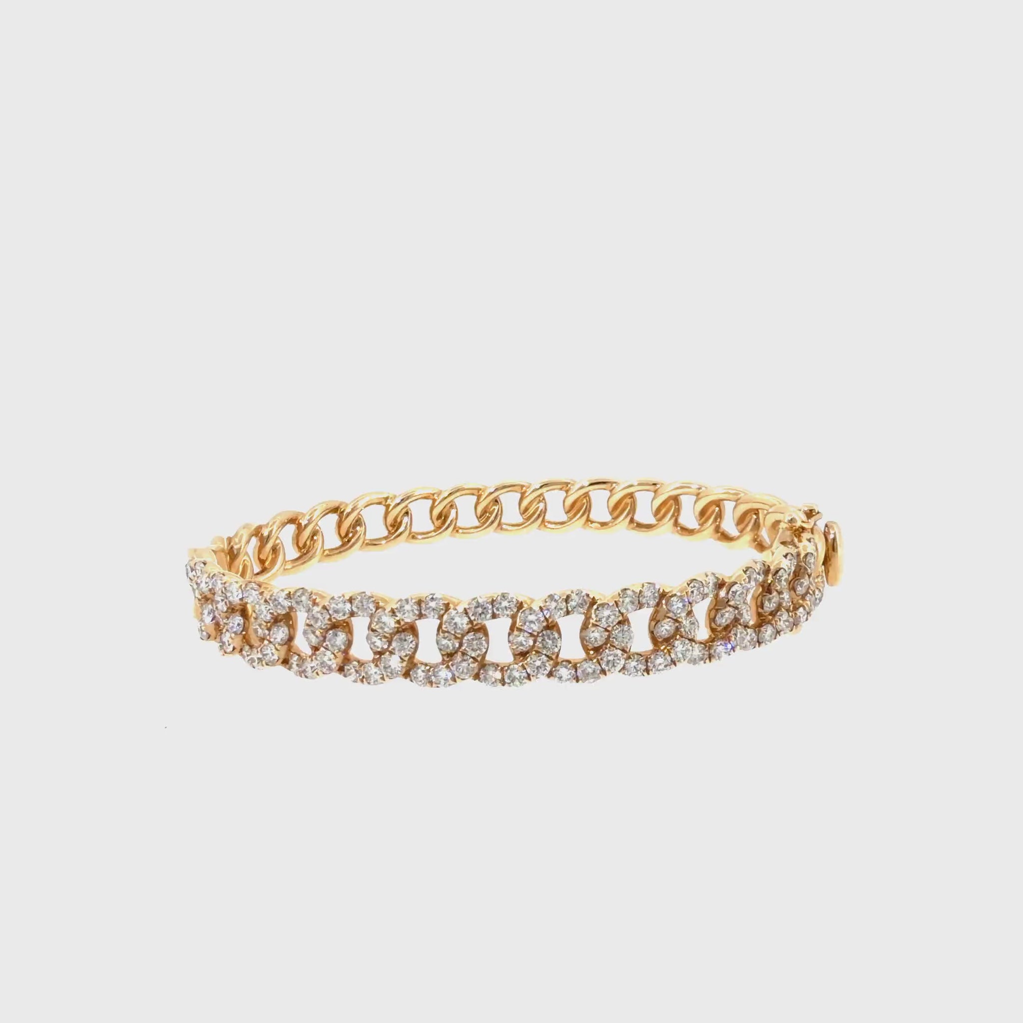 360 video of The Sunbeam Bangle, 3.50ct Diamond, 14K Yellow Gold by Benji Designs