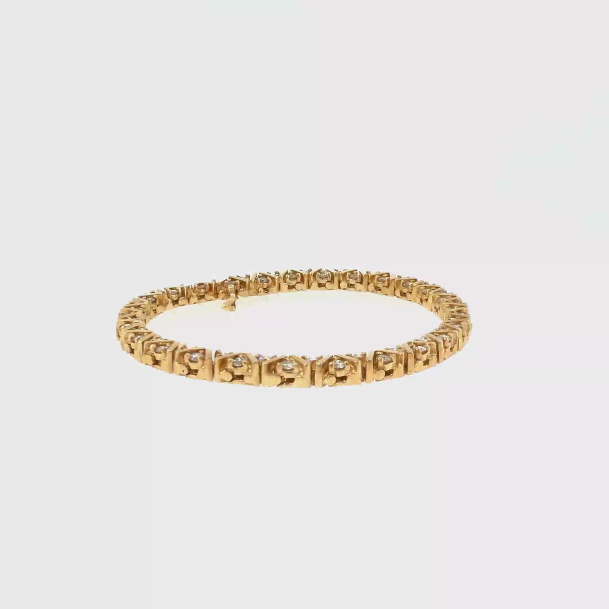 360 video of The Golden Ribbon Tennis Bracelet, 2.24 ct Diamond, 14K Yellow Gold by Benji Designs