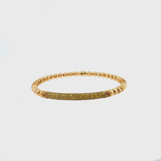 360 video of The Honey Glow Bangle, 1.10ct Fancy Yellow Diamond, 18K Yellow Gold by Benji Designs