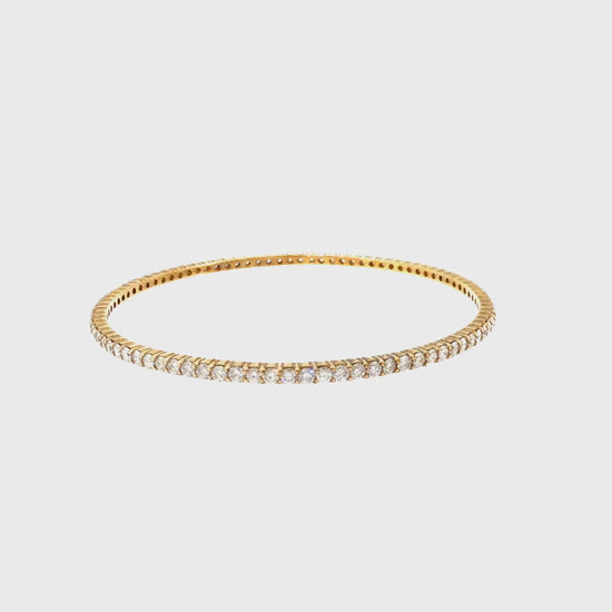 360 video of The Solstice Bangle, 5.00ct Diamond, 14K Yellow Gold by Benji Designs