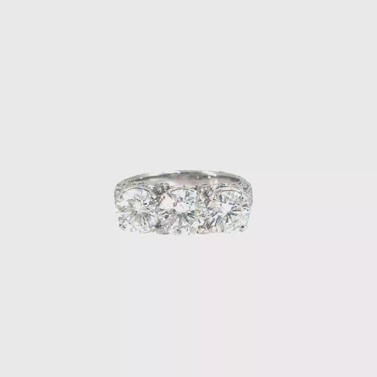 360 video of The Grand Trilogy Ring, 3.76ct Diamond, Platinum by Benji Designs