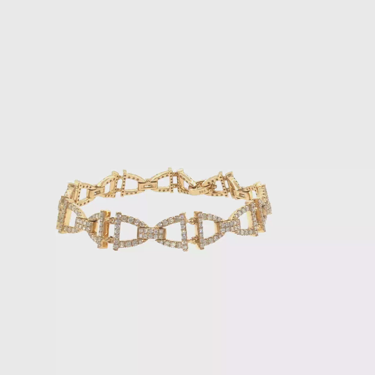 360 video of The Golden Prism Bracelet, 3.00 ct Diamond, 14K Yellow Gold by Benji Designs