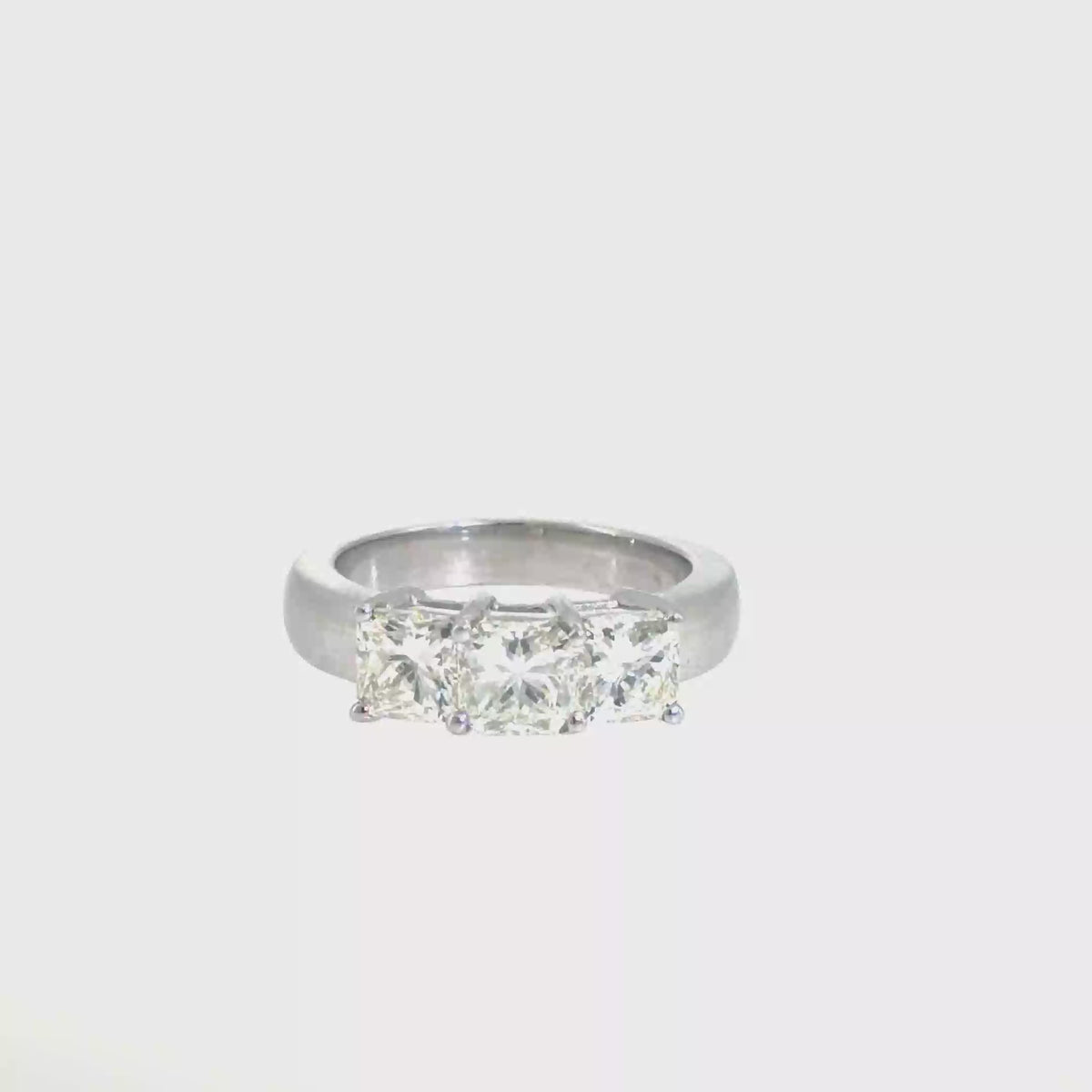 360 video of The Princess Trio Ring, 2.42ct Diamond, Platinum by Benji Designs