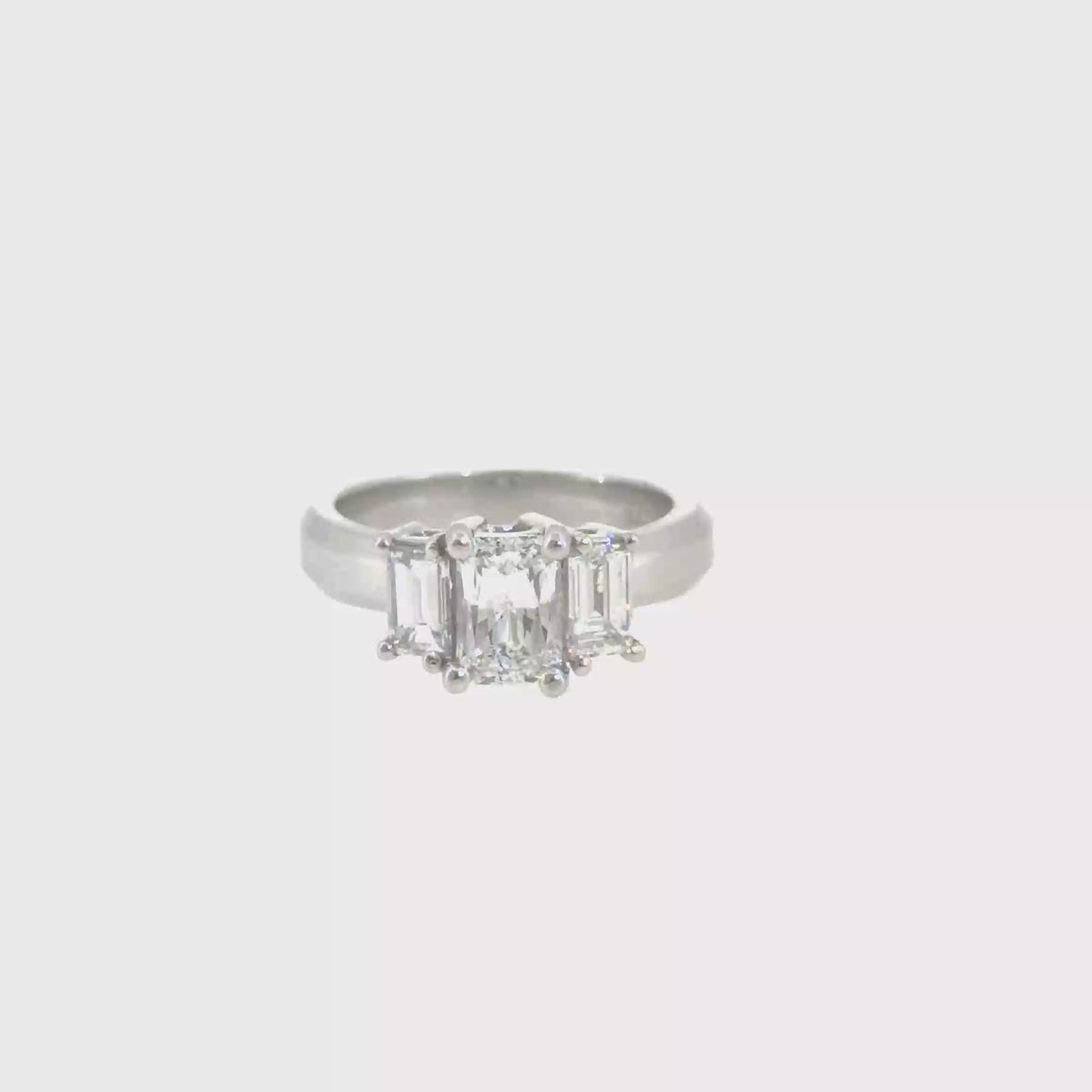 360 video of The Glass Steps Ring, 1.80ct Diamond, Platinum by Benji Designs