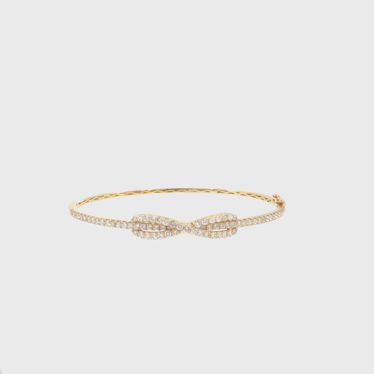 360 video of The Golden Embrace Bangle, 1.25ct Diamond, 14K Yellow Gold by Benji Designs