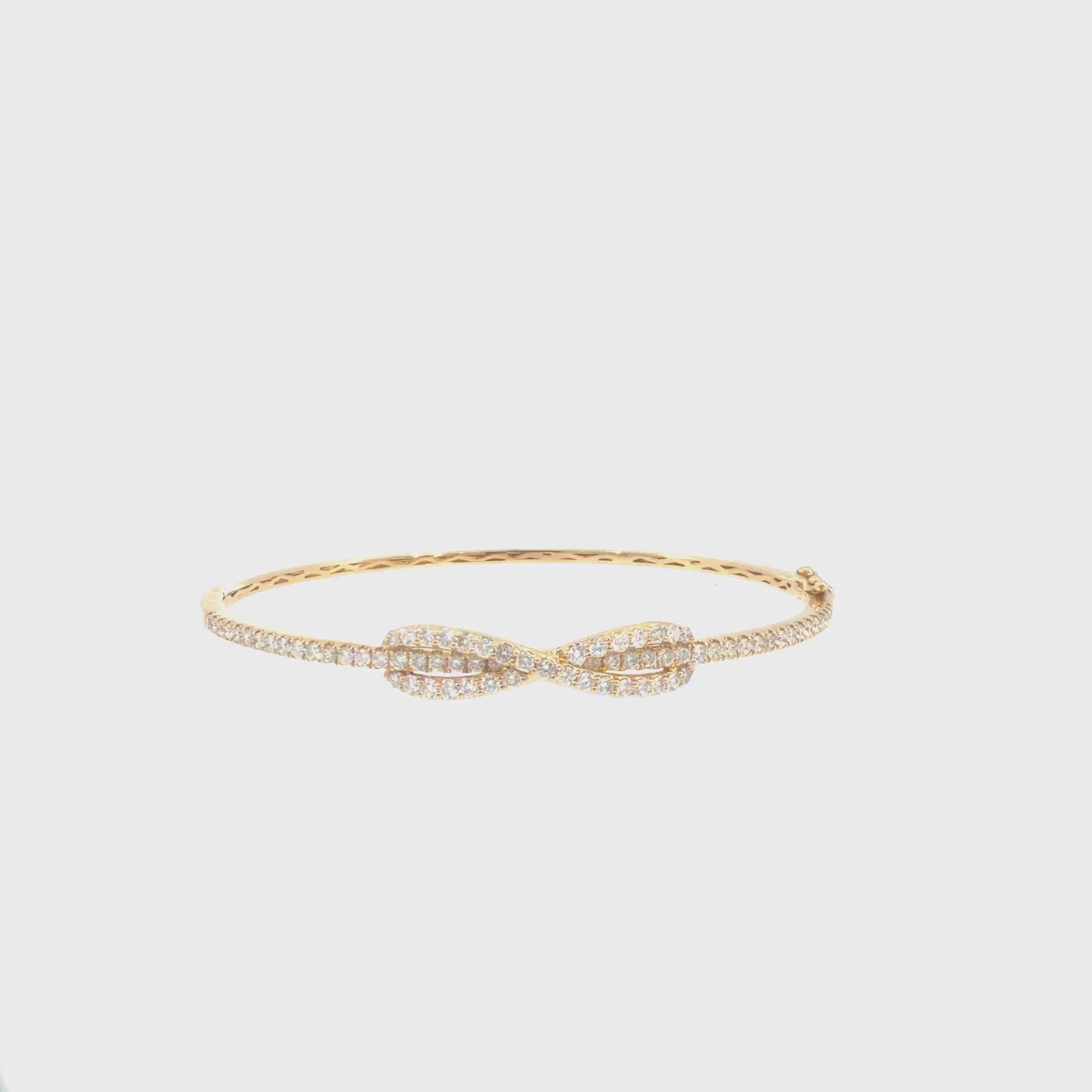 360 video of The Golden Embrace Bangle, 1.25ct Diamond, 14K Yellow Gold by Benji Designs