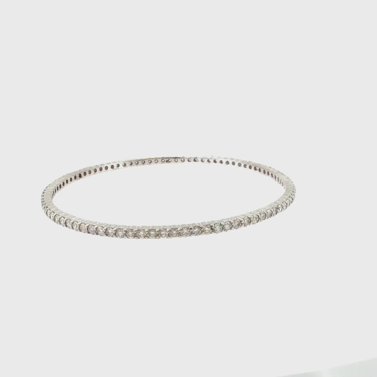 360 video of The Glacier Bangle, 5.00ct Diamond, 14K White Gold by Benji Designs