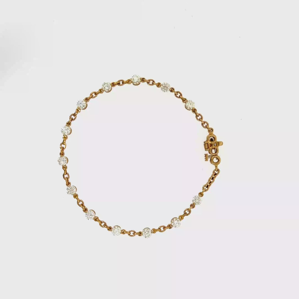 360 video of The Golden Droplet Bracelet, 2.50ct Diamond, 18K Yellow Gold by Benji Designs