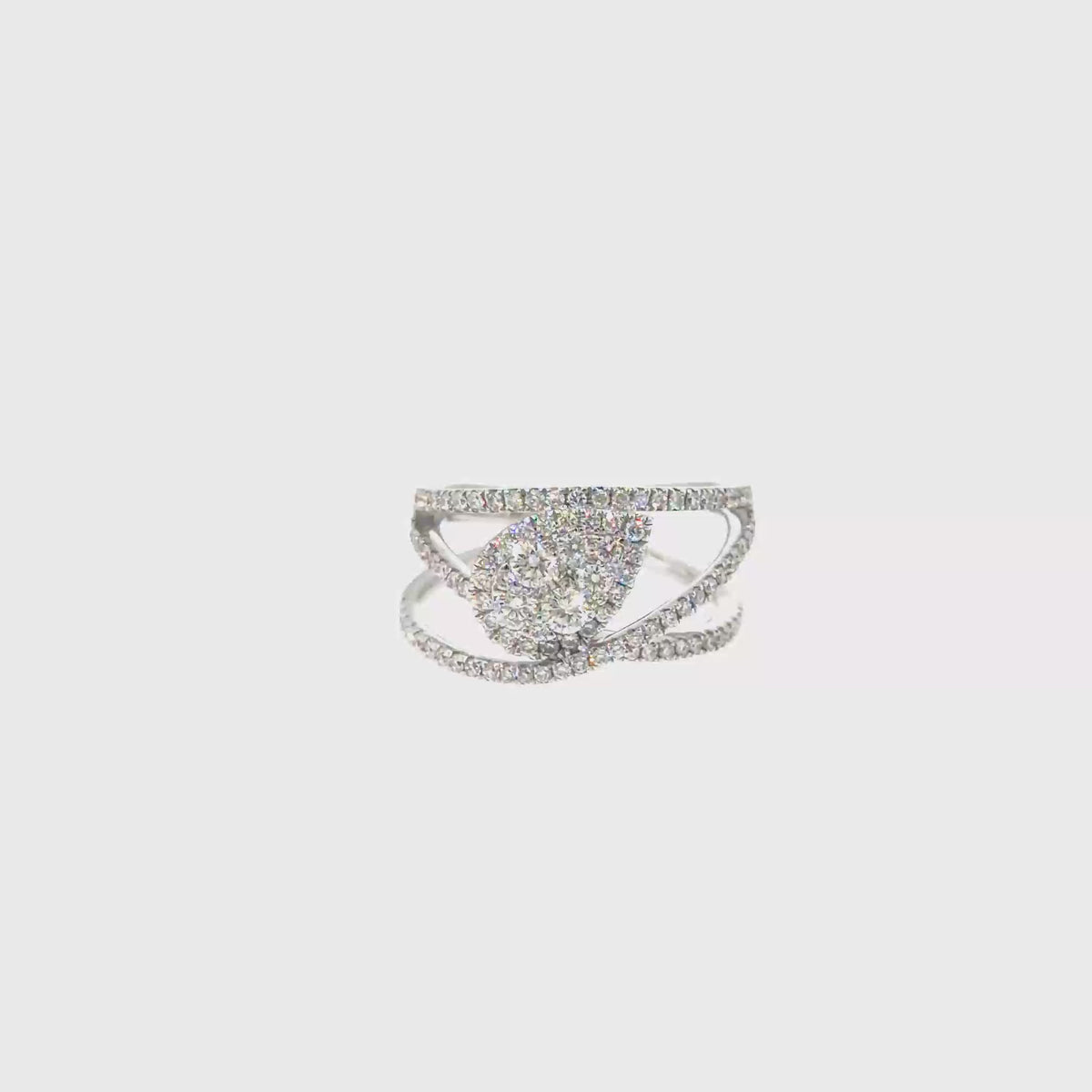 360 video of The Starlit Swirl Ring, 0.92ct Diamond, 18K White Gold by Benji Designs
