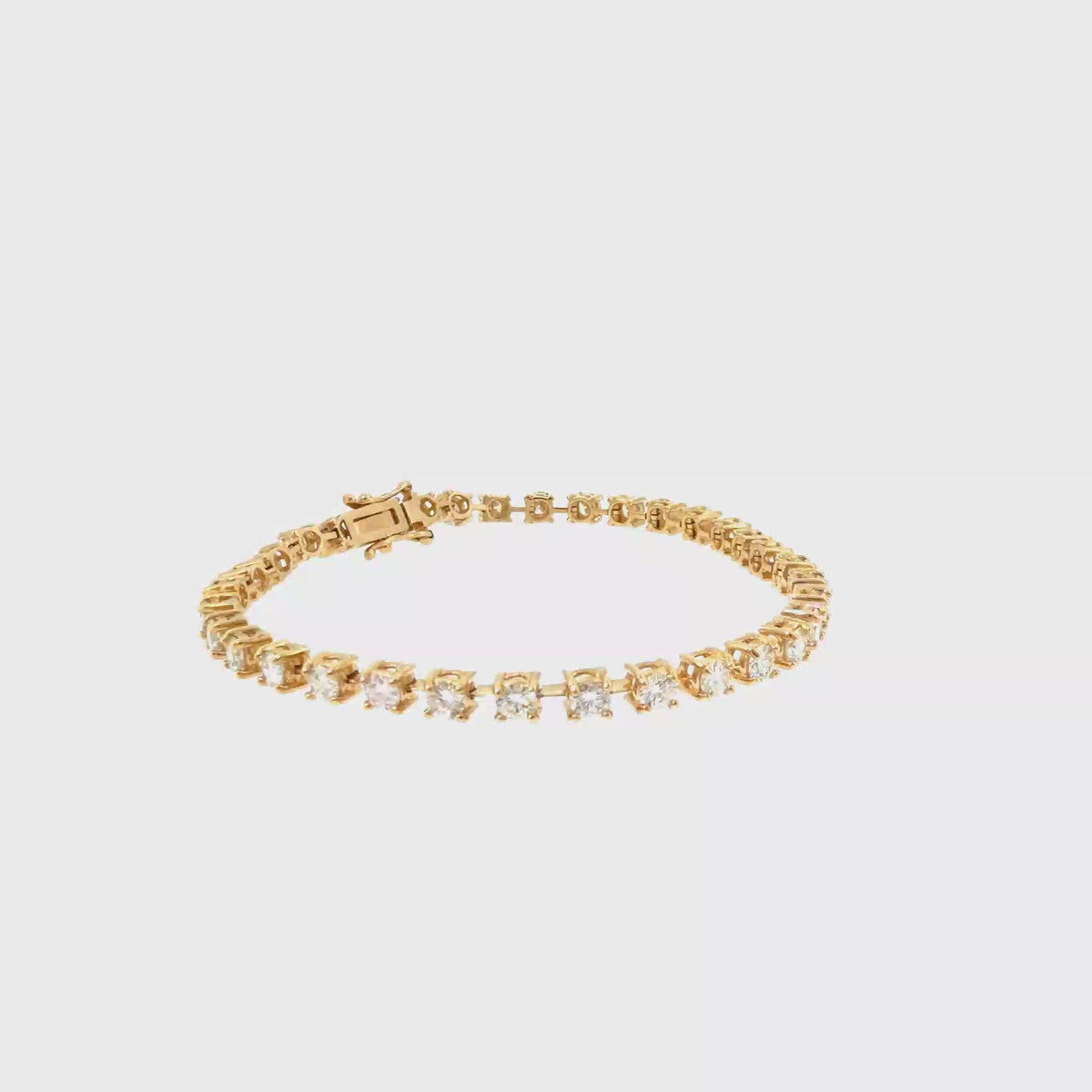 360 video of The Gold Standard Tennis Bracelet, 5.00ct Diamond, 14K Yellow Gold by Benji Designs