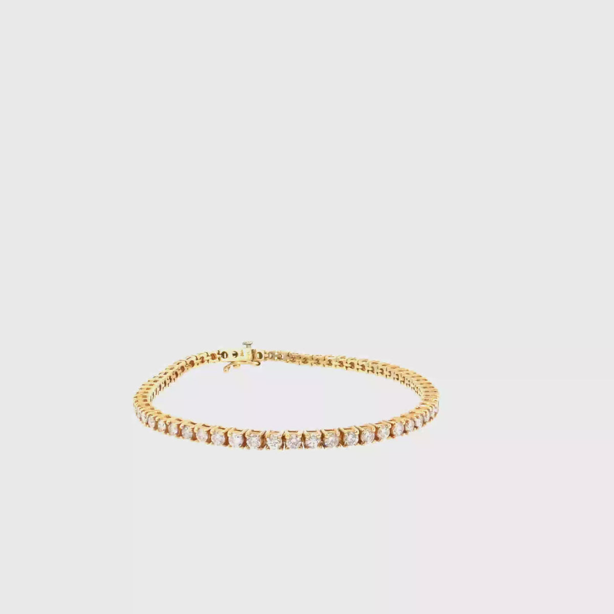 360 video of The Golden Riviera Tennis Bracelet, 3.00ct Diamond, 14K Yellow Gold by Benji Designs
