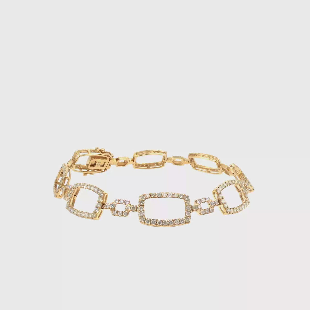 360 video of The Golden Frame Bracelet, 2.50 ct Diamond, 14K Yellow Gold by Benji Designs