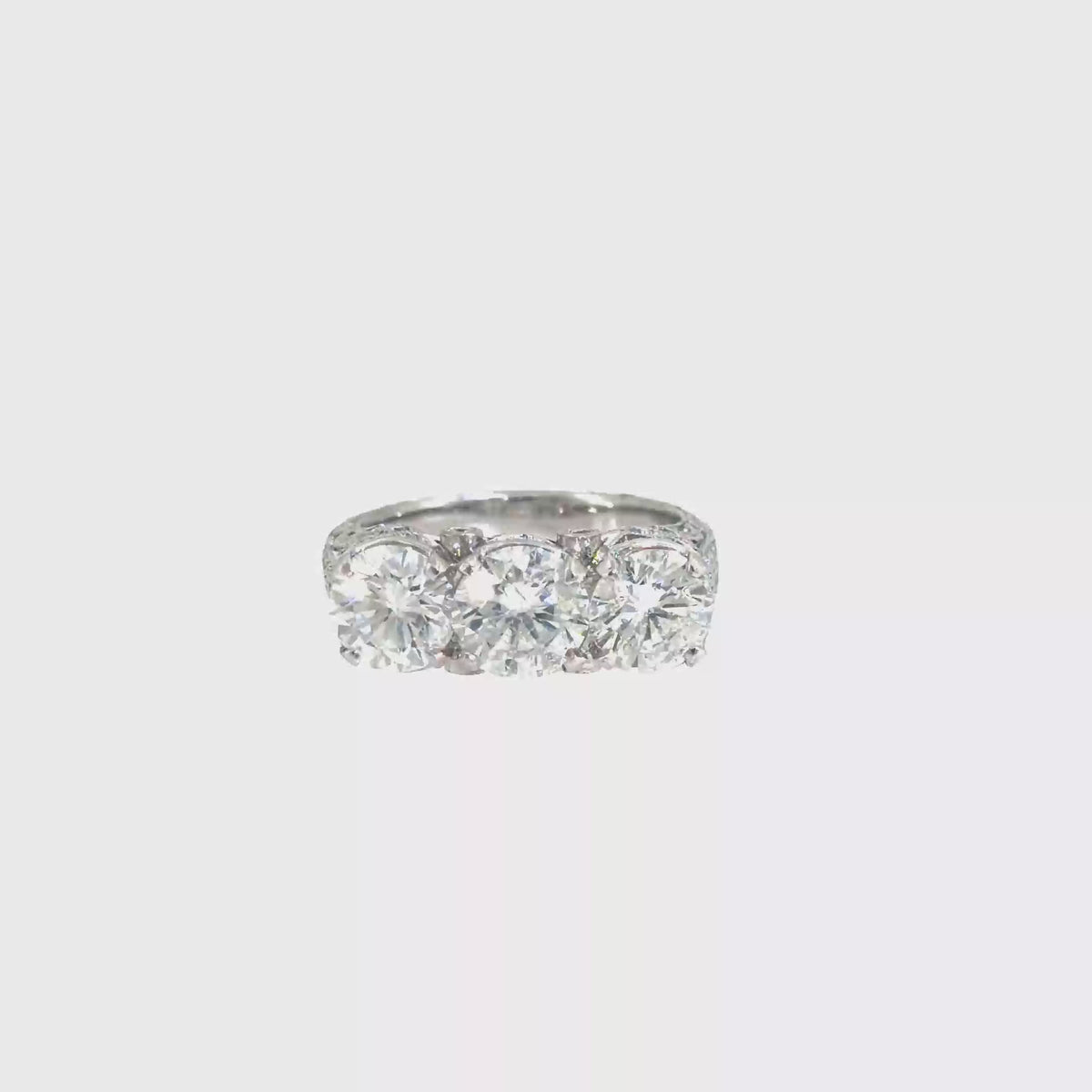 360 video of The Grand Trilogy Ring, 3.76ct Diamond, Platinum by Benji Designs