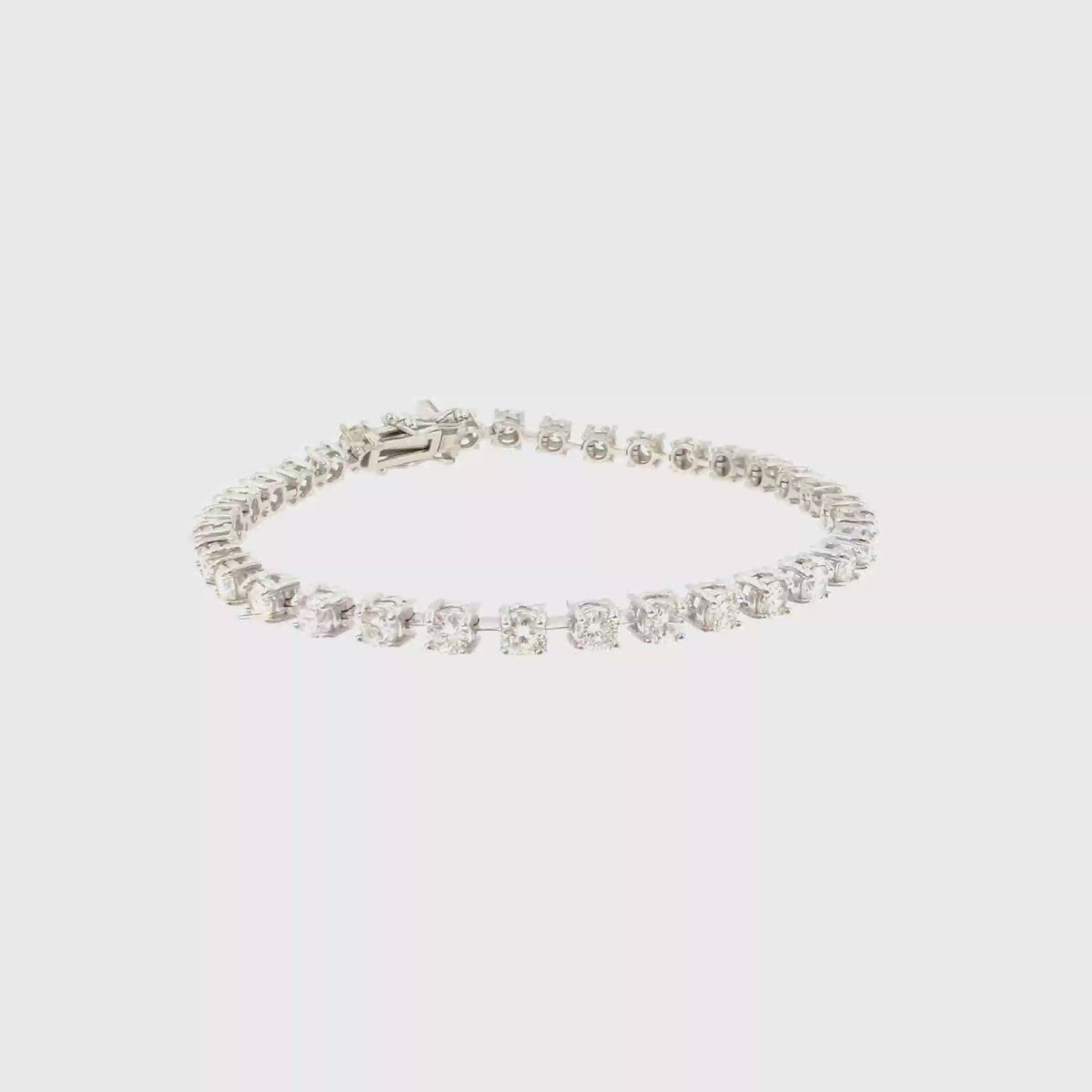 360 video of The Icebreaker Tennis Bracelet, 4.00ct Diamond, 14K White Gold by Benji Designs