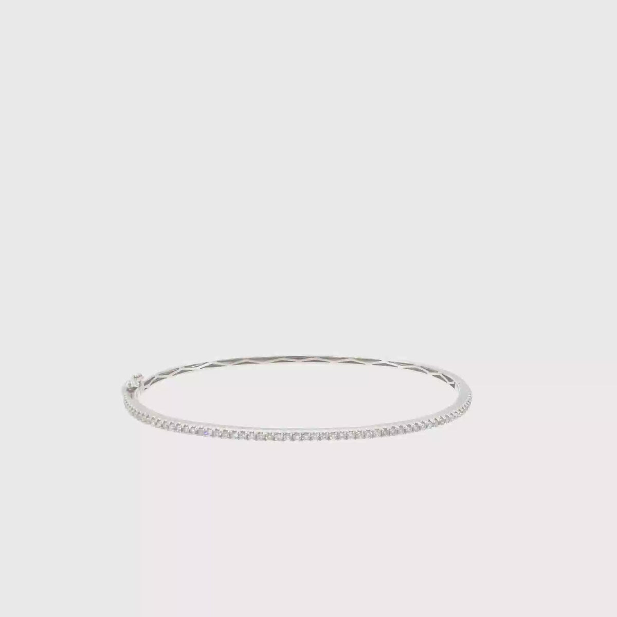 360 video of The Polar Twist Bangle, 0.50ct Diamond, 14K White Gold by Benji Designs