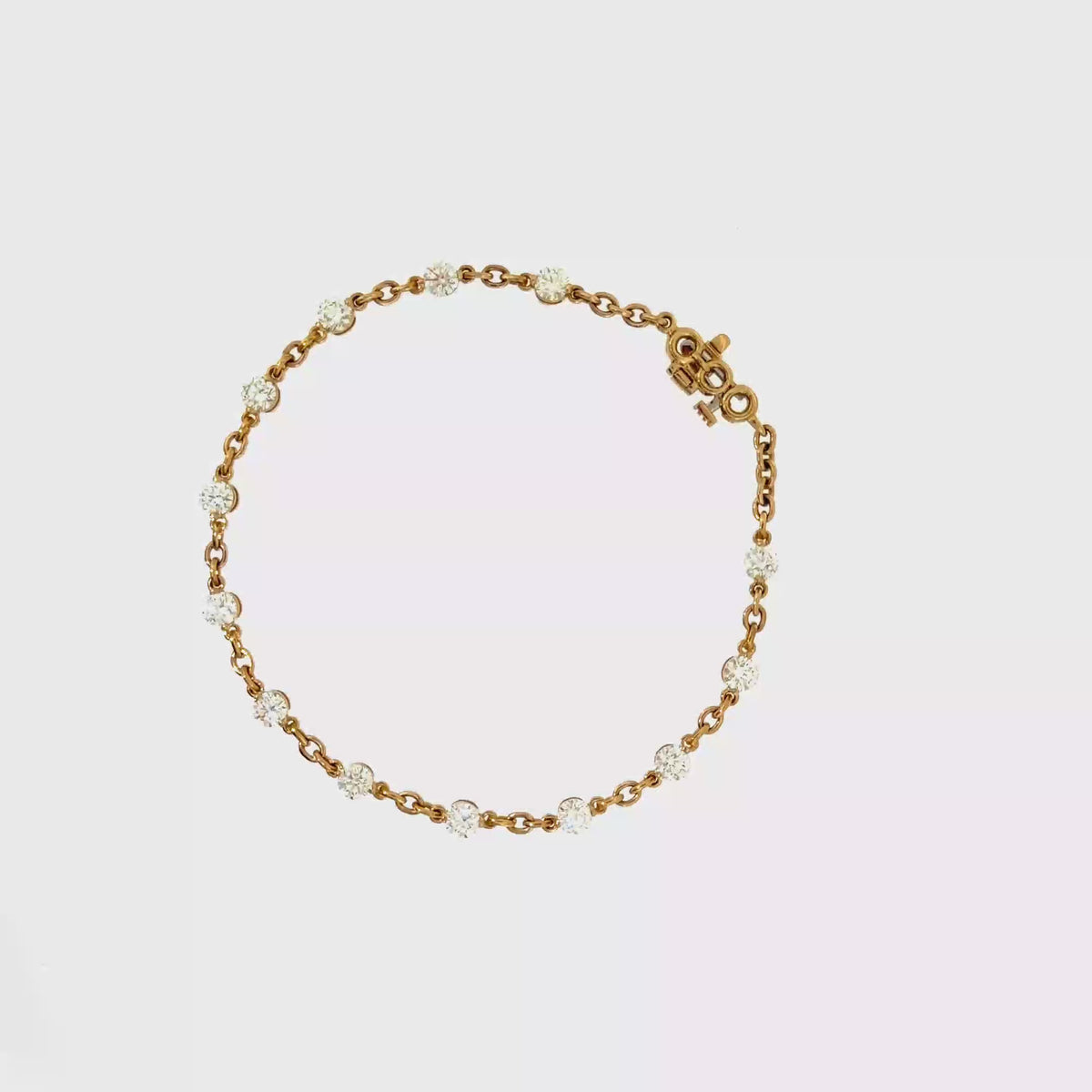 360 video of The Golden Droplet Bracelet, 2.50ct Diamond, 18K Yellow Gold by Benji Designs