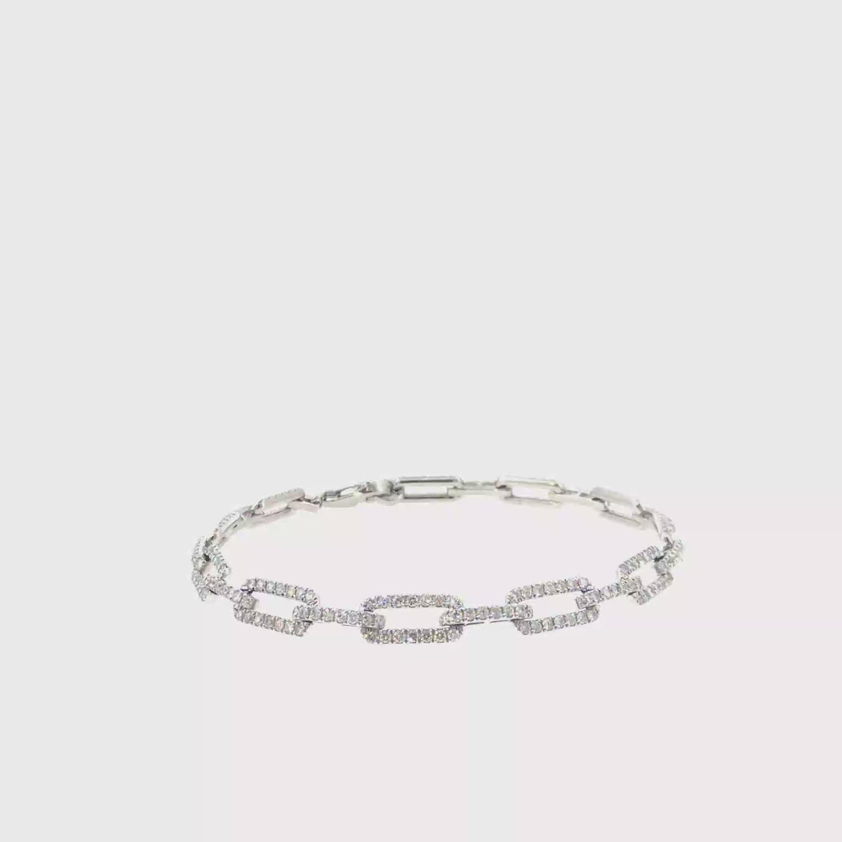 360 video of The Frost Link Bracelet, 2.25 ct Diamond, 14K White Gold by Benji Designs