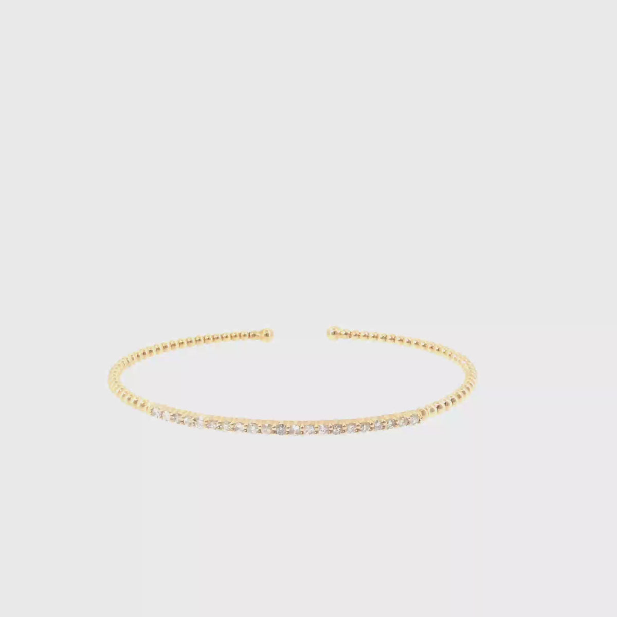 360 video of The Golden Dewline Bangle, 0.50ct Diamond, 14K Yellow Gold by Benji Designs