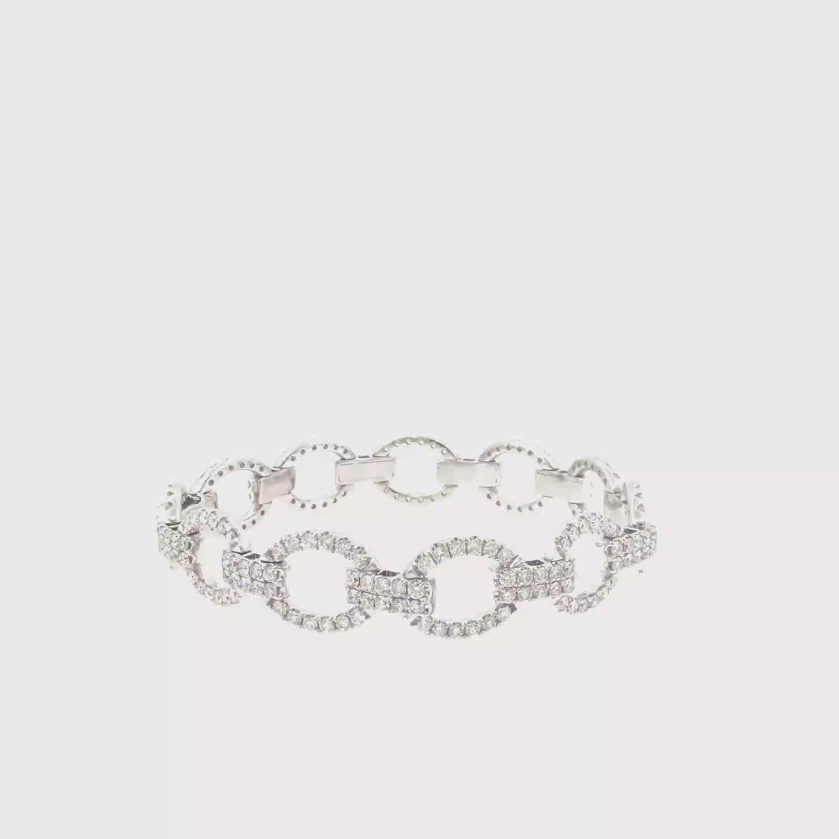 360 video of The Orbit Link Bracelet, 5.00 ct Diamond, 14K White Gold by Benji Designs