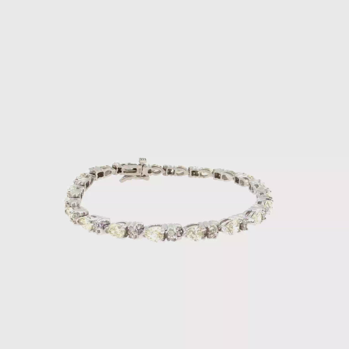 360 video of The Ice Cascade Tennis Bracelet, 6.50 ct Diamond, 14K White Gold by Benji Designs