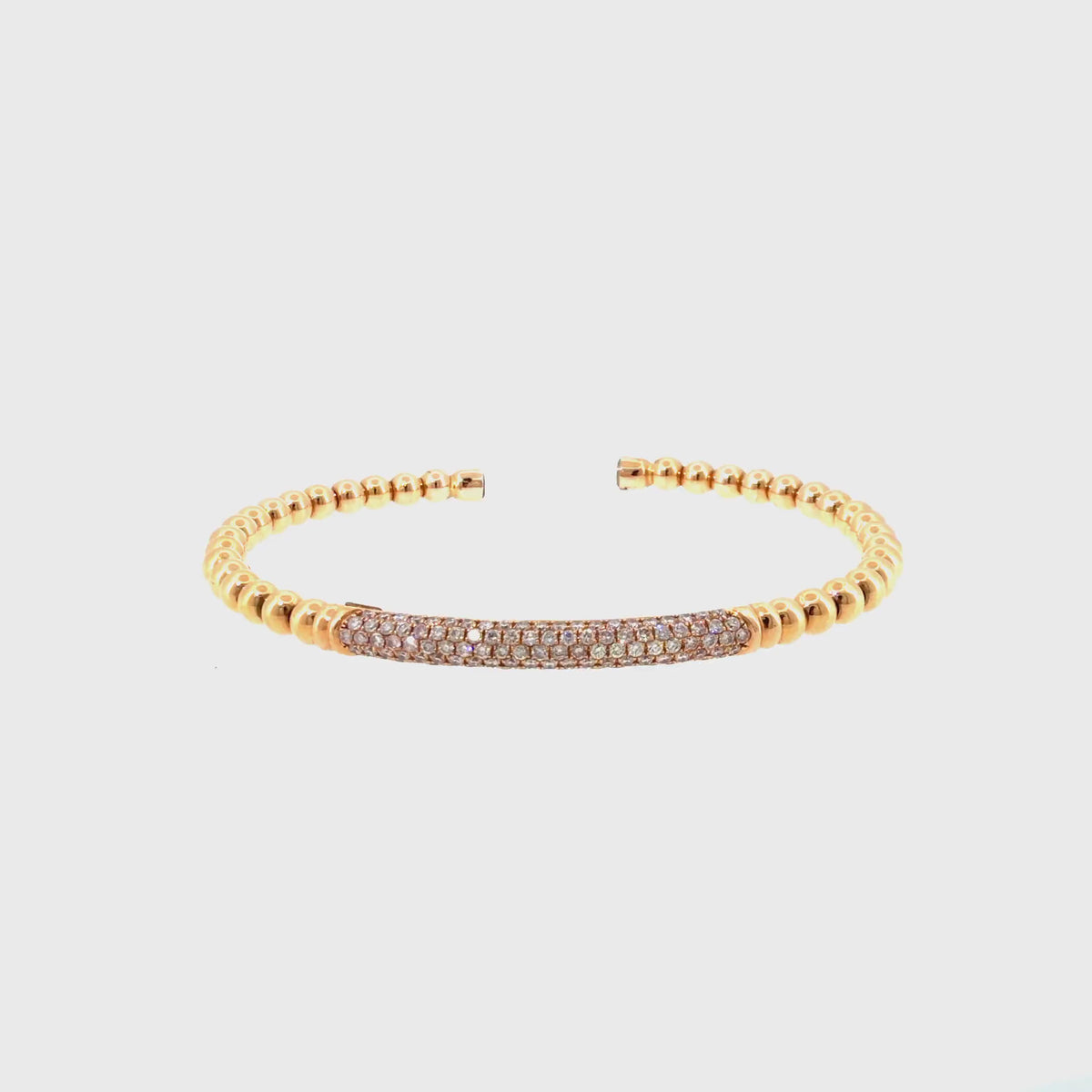 360 video of The Rose Whisper Bangle, 0.90ct Diamond, 18K Rose Gold by Benji Designs