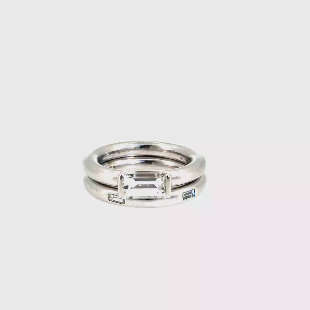 360 video of The Horizon Bridal Set, 1.40ct Diamond, Platinum by Benji Designs