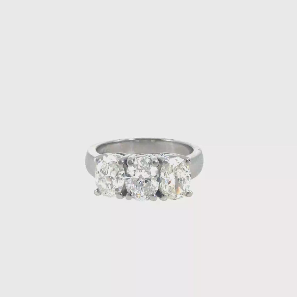 360 video of The Oval Trilogy Ring, 3.00ct Diamond, Platinum by Benji Designs